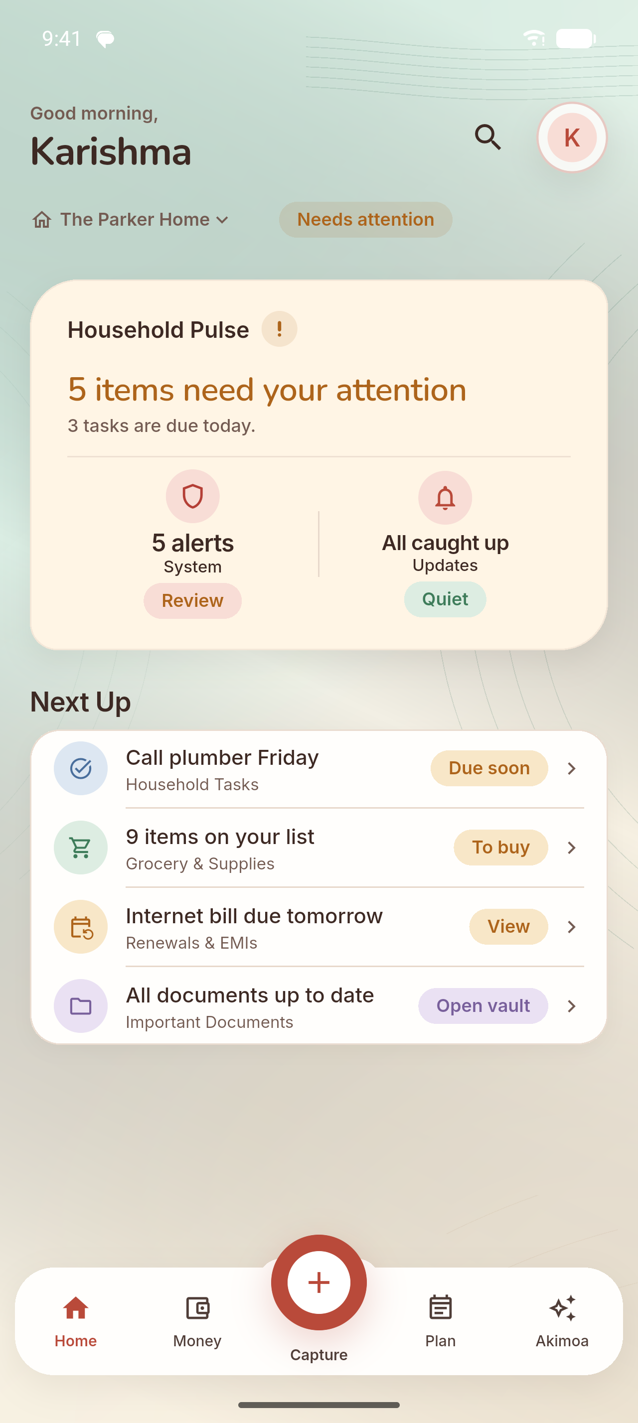 Akimoa Home: household pulse and what is next up